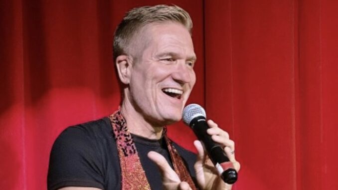 man with a microphone